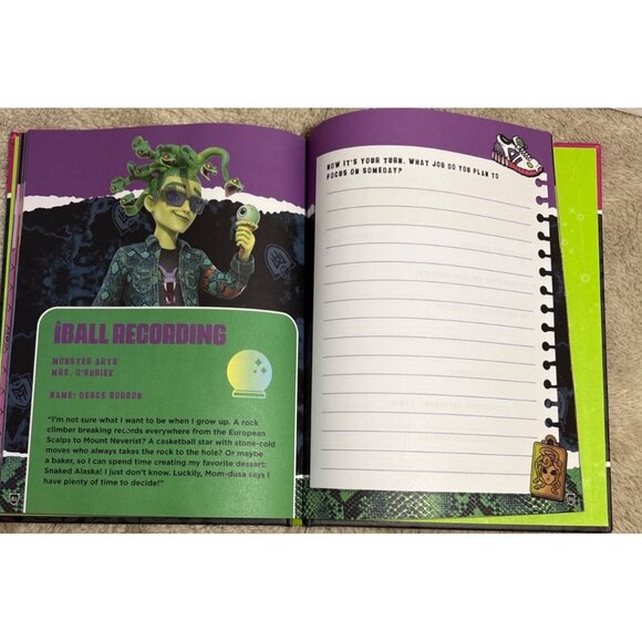 Monster High My Fangtastic Self Guided Journal Creative Writing Hardcover - Picture 6 of 8